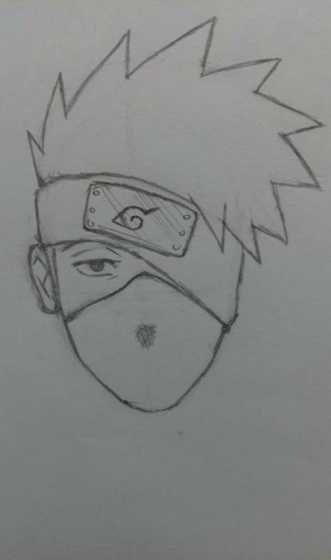 Kakashi Drawing, Naruto Drawings Easy, Naruto Sketch Drawing, Naruto Sketch, Naruto Drawings, Kakashi Hatake, Anime Character Drawing, Drawings Simple, Anime Drawing