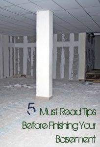 5 Tips to Finishing your Basement - this could come in handy for the unfinished section of the basement :-) Finish Basement, Basement Finishing, Easy Home Improvement, Basement Floor, Diy Basement, Home Improvement Loans, Basement Makeover, Basement Flooring, Unfinished Basement