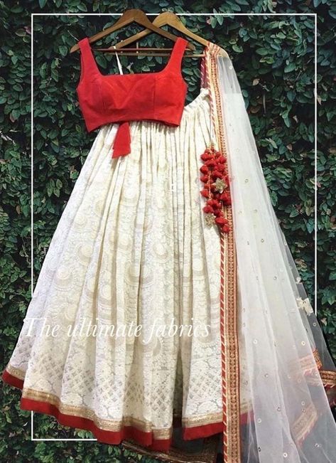 Chikankari Lehenga, Lehenga Choli Designs, Simple Lehenga, Indian Outfits Lehenga, Lehnga Dress, Work Lehenga, Red Lehenga, Traditional Indian Outfits, Indian Gowns Dresses