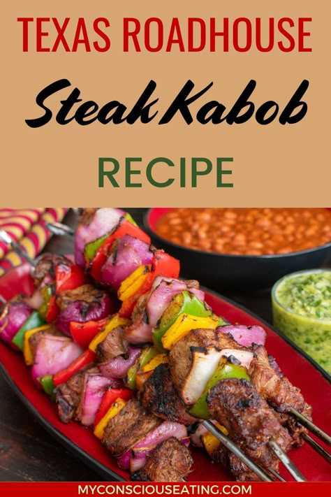 When I grill Texas Roadhouse Steak Kabobs, the smoky flavor and tender veggies make for an unbeatable combination. They're perfect all year long! #TexasRoadhouseSteakKabob #Grilling Texas Roadhouse Steak Kabobs, Texas Roadhouse Steak Kabob Marinade, Texas Roadhouse Kabobs, Texas Roadhouse Kabob Marinade Recipe, Steak Kabobs On The Blackstone, Blackstone Kabobs, Smoked Steak Kabobs, Kabobs On The Blackstone, Marinade For Steak Kabobs