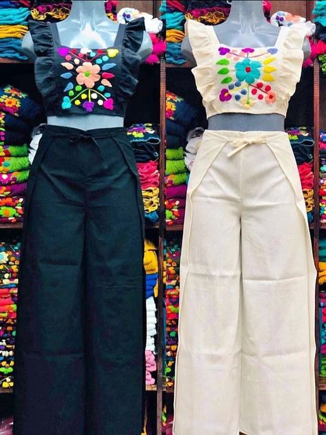 Mexican Outfits For Women, Mexican Clothing Style, Outfit Mexicano, Mexican Style Dresses, Mexican Embroidered Dress, Mexican Fashion, Fiesta Outfit, Mexican Outfit, Stylish Fall Outfits