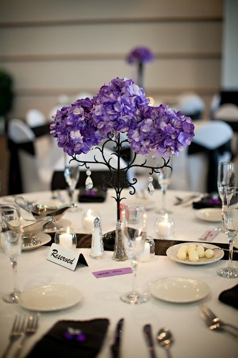 Black And Violet Wedding Theme, Lilac And Black Wedding Theme, Lavender Black And Silver Wedding, Black And Purple Wedding Reception, Black And Purple Quinceanera Theme, Black And Lavender Wedding, Purple Black And White Wedding, Lavender And Black Wedding, Halloween Quinceanera