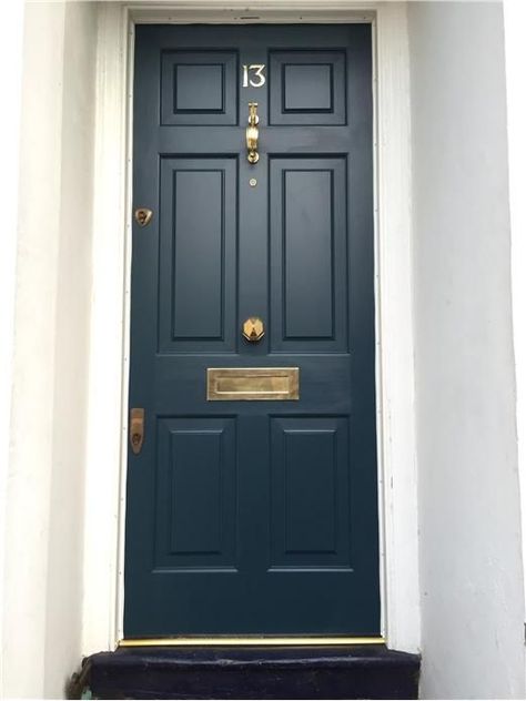 1000+ ideas about Front Door Colours on Pinterest | Front Doors ... Navy Front Door, Victorian Front Doors, Front Door Inspiration, Blue Front Door, Hague Blue, Front Door Paint Colors, House Shutters, Black Front Doors, Door Paint Colors