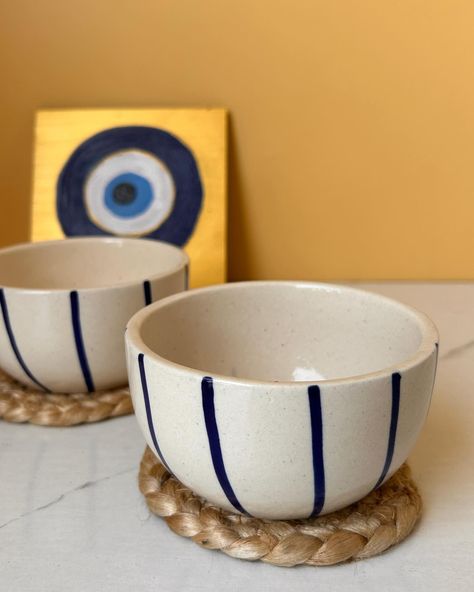 Pinterest inspired bowls♥️🧿 Microwave safe✅ Lead free✅ Dishwasher safe✅ Made by Indian artisan✅ Limited stock!! DM now to order 🛍️ [Ceramic bowls, ceramic products, ceramic crockery, ceramic pottery, cute bowls, handmade bowls, gifting options, small business] Pottery Cute, Ceramic Crockery, Cute Bowls, Handmade Bowls, Bowls Ceramic, Ceramic Products, Handmade Bowl, Limited Stock, Ceramic Bowls