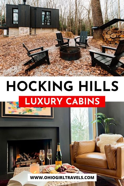 Looking for an upscale place to stay in Hocking Hills? These amazing Hocking Hills luxury cabins are the perfect romantic stay that you've been waiting for. Escape to the forest with family or your partner for a soothing and relaxing vacation. Hocking Hills, Ohio has the most amazing scenery and you can enjoy your luxurious stay at the luxury Hocking Hills cabins. Start planning your mountain weekend getaway now. #HockingHills #Cabins Hocking Hills Cabins, Hocking Hills Ohio, Luxury Cabins, Amazing Scenery, Hocking Hills, Luxury Cabin, Cabin Rentals, Weekend Getaway, The Forest