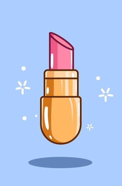 lipstick icon cartoon illustration The Sims 4 Skin, Vector Technology, Illustration Cartoon, Bullet Journal Art, Cartoon Illustration, Sims 4, Cute Art, Tatting, Vector Art