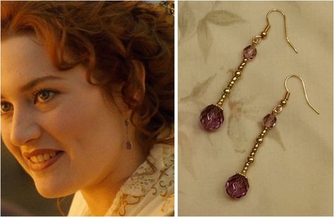 Titanic Rose Jewelry, Rose Titanic Jewelry, Titanic Accessories, Titanic Clothes, Titanic Bedroom, Jewelry From Movies, Dreamy Earrings, Rose Titanic, Titanic Dress