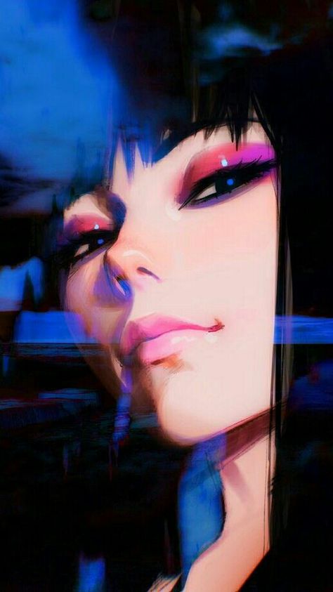 Kuvshinov Ilya Art, Kuvshinov Ilya, Ilya Kuvshinov, Arte Cyberpunk, Cyberpunk Art, Digital Art Anime, Arte Fantasy, Digital Art Girl, Pretty Art