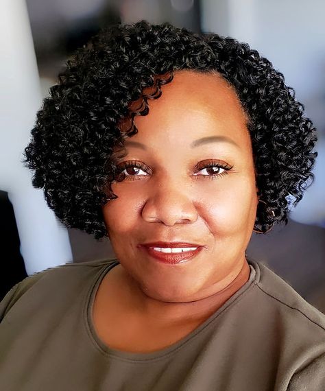 Curly Styles | CrochetBraidsbyTwana Crochet Short Hairstyles, Short Crochet Braid Styles, Curly Crochet Styles, Short Crochet Braids Hairstyles, Black Hair Salon, Short Curly Crochet Hair, Crochet Hair Styles Freetress, Short Crochet Braids, Curly Crochet Braids