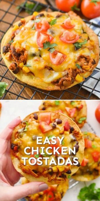 Tostadas Recipe, Meatloaf Casserole, Chicken Tostadas, Authentic Mexican Recipes, Loaded Potato, Mexican Food Recipes Easy, Chicken Dishes Recipes, Mexican Food Recipes Authentic, Quesadillas