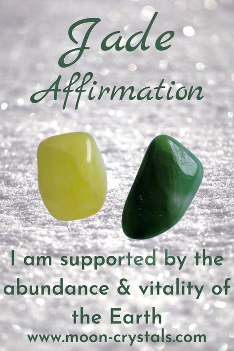 Crystal Affirmations, Crystals For Wealth, Crystals Energy, Jade Meaning, Fertility Crystals, Crystal Healing Chart, 12th Anniversary, Magic Stones, Jade Crystal