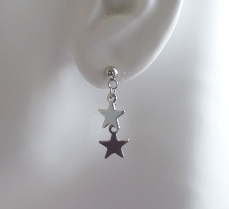 Stainless Steel Star Charm Earrings, No Fade, Free Shipping Hypoallergenic Ball Stud Earrings with Rubber Backs F111 Dr Accessories, Stainless Steel Earrings Studs, Ball Stud Earrings, Earring Stud, Funky Jewelry, Jewelry Inspo, Stainless Steel Earrings, Dream Jewelry, Star Charms