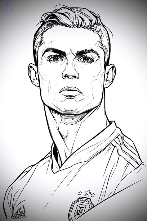 Cr7 Drawing Easy, Ronaldo Cristiano Drawing, Fifa Drawing, Haaland Drawing, Ronaldo Drawing Easy, Cr7 Sketch, Cr7 Drawing, Ronaldo Sketch, Picture Of Drawing