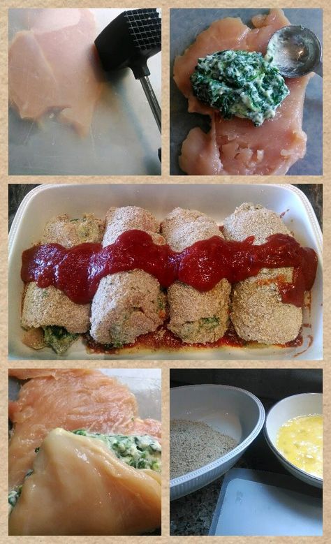 Chicken Spinach Rolls, Spinach Ricotta Chicken, Cresant Rolls, Ricotta Chicken, Ricotta Stuffed Chicken, Spinach Rolls, Chicken Roll Ups, Chicken Roll, Spinach Ricotta