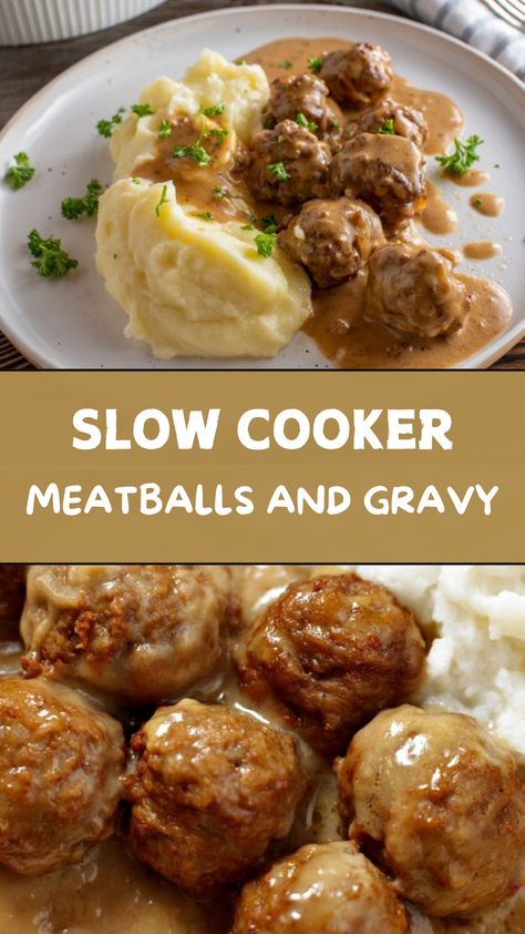 Slow Cooker Meatballs And Gravy Crockpot Gravy Meatballs, Meatballs In Gravy Crockpot, Meatball And Gravy Recipes Crockpot, Frozen Meatballs And Gravy Easy, Frozen Meatballs And Gravy Crockpot, Easy Meatballs And Gravy, Crock Pot Meatballs And Gravy, Slow Cooker Meatballs And Gravy, Meat Ball Crock Pot Recipes