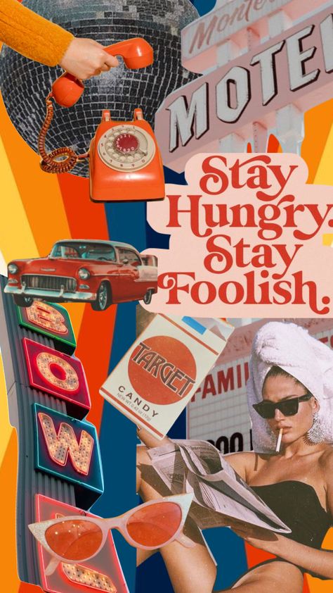 #aesthetic #moodboard #collage #70s #vinatge #retro #orange #vibe #inspo Retro Wellness Aesthetic, Retro Vision Board, 70s Aesthetic Collage, Retro Modern Aesthetic, Orange Mood Board Aesthetic, Retro Ads 70s, Retro Funky Aesthetic, Vintage Mood Board, 70s Retro Aesthetic