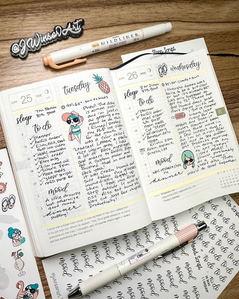 A quick peek at Tuesday and Wednesday in my planner this week. 📜 @hobonichi_global HON A6 planner Stickers by me! (Available in my shop) Watermark by @rees.designs #planning #journals #hobonichi #hobonichitecho #hobonichihon #fillednotebooks #plannerstickers #plannerspread #planneraddict #bulletjournal #bujo #journaling #journal #planner #handwriting #bulletjournaling #calligraphy #lettering #plannercommunity Hobonichi Planner A6, Hobonichi A6 Ideas, Planner Handwriting, Hobonichi A6, Bujo Journaling, A6 Planner, Good Wednesday, To Do Planner, Hobonichi Planner