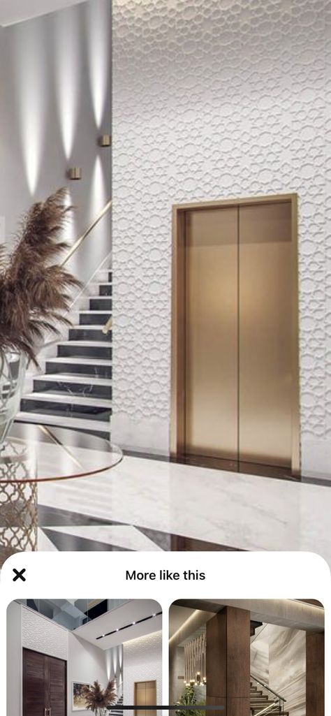 Lift Cladding Design Residential, Lift Lobby Design Residential Luxury, Lift Lobby Design Residential, Lobby Ceiling Design Modern, Lift Wall Cladding Design, Lift Cladding, Lobby Design Residential, Lobby Ceiling Design, Lift Wall