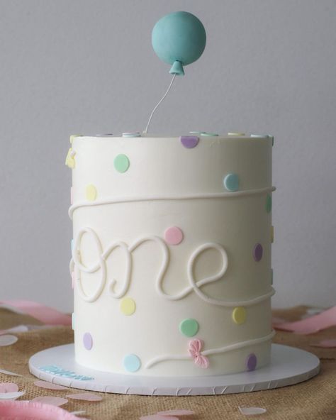 Pastel Colour 1st Birthday Cake, First Birthday Pastel Colors, Pastel First Birthday Cake, Rainbow Smash Cakes, 2nd Birthday Cake Boy, Birthday Cale, Baby First Birthday Themes, Pastel Cake, Baby First Birthday Cake