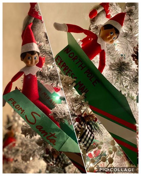 Elf On Paper Airplane, Elf Arrival Paper Airplane, Paper Airplane Elf On Shelf, Elf On The Shelf Airplane Arrival, Elf Paper Airplane, Elf On The Shelf Paper Airplane, First Time Elf On The Shelf Arrival, Elf On The Shelf Arrival Ideas First, Paper Napkin Folding Ideas Easy