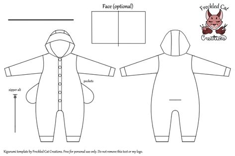 Kigurumis - FRECKLED CAT CREATIONS Kigurumi Pattern, Onesie Pattern, Big Z Fabric, Lint Brush, Drawing Programs, Floppy Ears, Pony Drawing, Face Design, One Color