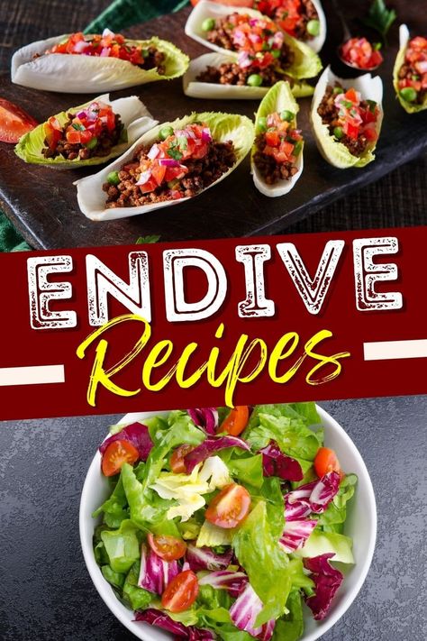 Endive Appetizers, Endive Recipes, Belgian Endive, Endive Salad, Healthy Recipes For Diabetics, Bread Salad, Global Cuisine, Appetizer Bites, Veggie Salad