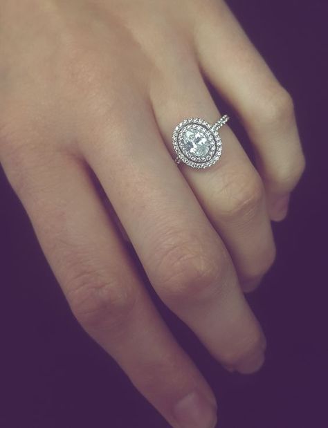 Did you know halo engagement rings are the 2nd most popular engagement ring style? Besides being gorgeous, they are also the cheapest and most efficient way to make your ring look BIGGER and shinier. Check out these 20+ halo engagement ideas you will love. // mysweetengagement.com // #engagement #engagementrings #diamondrings #uniqueengagementrings #haloengagementrings Oval Double Halo Engagement Ring, Halo Oval Engagement Ring, Double Halo Engagement Ring, Double Halo Engagement, Oval Diamond Engagement, Oval Diamond Engagement Ring, Topaz Engagement Ring, Double Halo, Classic Engagement Rings