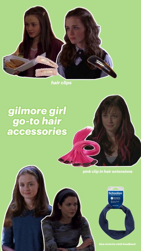 staples in the Gilmore girls home, fall hair, fall hairstyles, cute hairstyles, cute hair accessories, simple hairstyles, Gilmore girls aesthetic, Gilmore girls style, Gilmore girls inspired, lorelai Gilmore hairstyles, hairstyle inspo, Rory Gilmore hair, Rory Gilmore hairstyles, cute hair clips, blue stretchy headband, pink clip in hair extensions, hair, hairstyles for school, casual hairstyles. Gilmore Hairstyles, Rory Gilmore Hairstyles, Gilmore Girls Style, Rory Gilmore Hair, Gilmore Girls Aesthetic, Gilmore Girls Fashion, Pink Clip, The Gilmore, Cute Hair Accessories