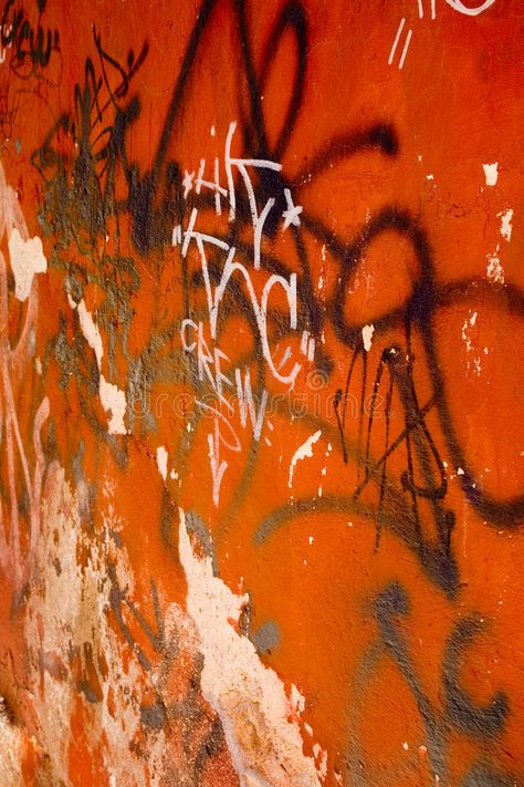 Graffiti: The Crew. Graffiti on bright orange wall #Sponsored , #Sponsored, #Paid, #Crew, #orange, #bright, #Graffiti Orange Graffiti Aesthetic, Bright Orange Aesthetic, Atsv Oc, Orange Background Aesthetic, Graffiti Bathroom, Bright Graffiti, Orange Graffiti, Orange Core, Brochure Illustration