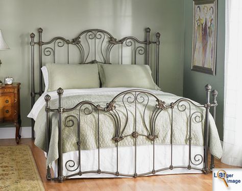 Wesley Allen Iron Bed, Brass Beds, Modern Double Beds, Wrought Iron Headboard, Country Bedroom Furniture, Iron Headboard, Wrought Iron Beds, Iron Beds, European Beds