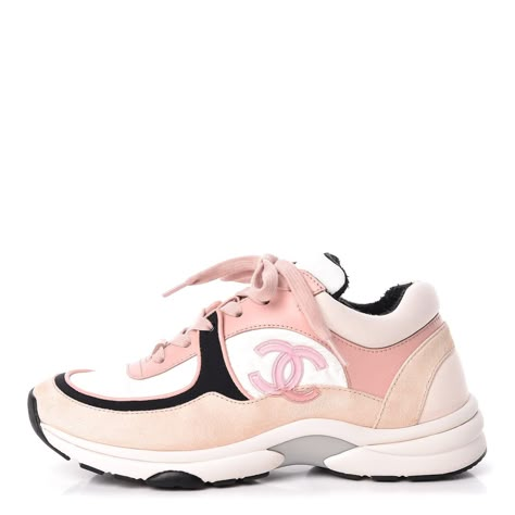 Chanel Nylon Lambskin Suede Calfskin CC Sneakers 37 Chanel Things, Handbag Brands, Chanel Sneakers, Chanel Pink, Balenciaga Sneakers, Fashionable Snow Boots, Baskets Nike, Adidas Sneakers Women, Designer Purses