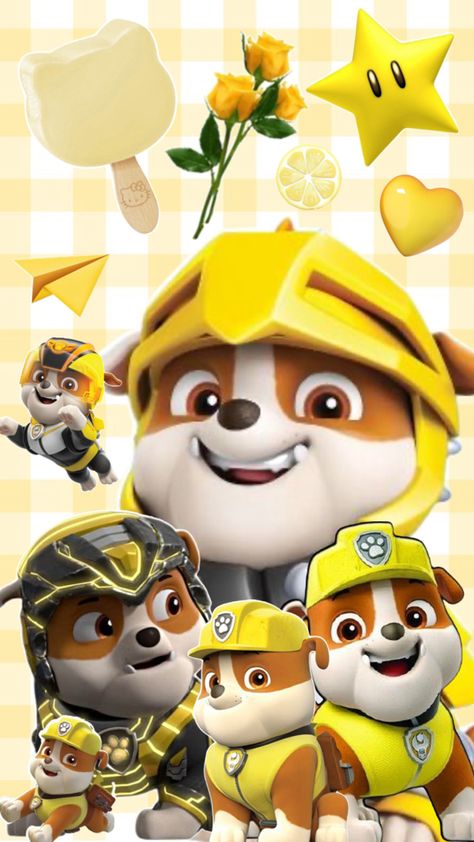 Paw Patrol Rubble Aesthetic wallpaper Rubble Paw Patrol, Paw Patrol, Aesthetic Wallpaper, Aesthetic Wallpapers