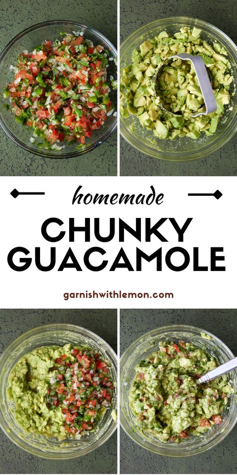 Loaded Guacamole Recipe, Authentic Guacamole Recipe Mexico, Guacamole Mexicano, Fresh Guacamole Recipe, Fresh Salsa Recipe Homemade, Queso Dips, Simple Guacamole Recipe, Spicy Guacamole Recipe, Chunky Guacamole Recipe