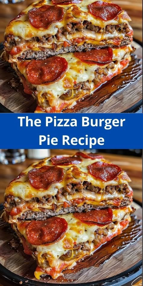 Try our easy Pizza Burger Pie recipe for a delicious meal. It's a hit with kids and adults alike! Burger Pie Recipe, Pizza Burger Pie, Pizza Pie Recipe, Foods Pizza, Hamburger Pizza, Easy Meals For One, Pizza Burger, Pizza Burgers, Dinner With Ground Beef