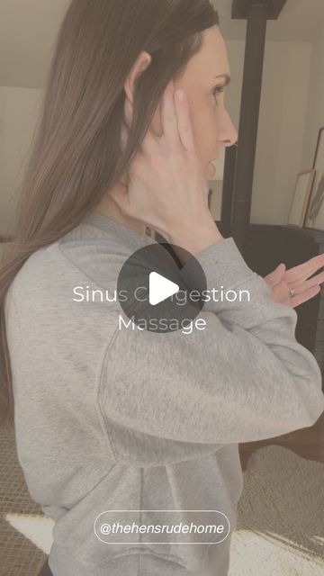 Brit Hensrude | Intentional+Holistic Homemaking on Instagram: "If you or someone in your home is struggling with sinus pressure and congestion, you are going to want to save this reel! 

Be sure to watch the whole way through for this sinus/lymphatic massage. 

Repeat 2-3x and every few hours for relief! I was absolutely amazed at the instant feeling of drainage 🤯

Follow @thehensrudehome for more holistic wellness tips and tricks!" Drain Sinuses, Sinus Pressure Relief, Sinus Massage, Remedy For Sinus Congestion, Sinus Drainage, Home Remedies For Sinus, Relieve Sinus Pressure, Lymph Drainage Massage, Sinus Congestion Relief