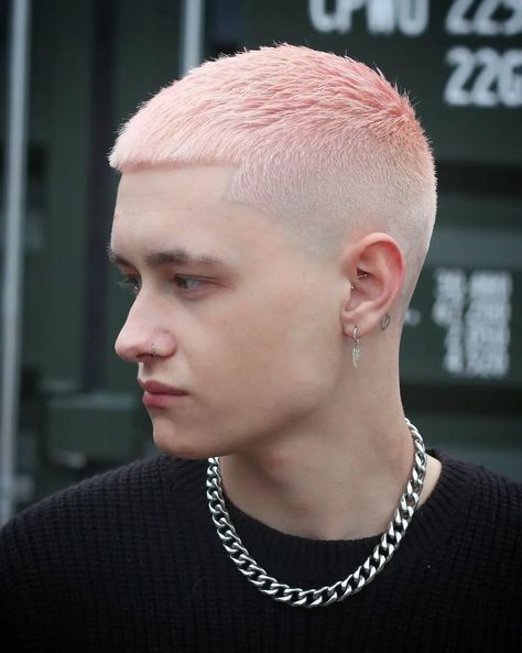 7 Masculine Butch Cut Haircuts for a Modern Man | Haircut Inspiration Modern Man Haircut, Pink Buzzcut Men, Short Hair Masculine, Modern Mens Haircuts, Military Haircuts Men, Military Haircuts, Man Haircut, Classic Mens Hairstyles, Military Haircut