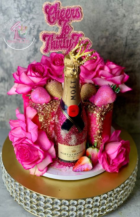 40 Shades Of Pink Party, 38 Birthday Party Ideas For Women, 35th Birthday Cake For Her, 29th Birthday Cake For Her, Shades Of Pink Birthday Party, 39 Birthday Cake, Shades Of Pink Cake, Jamaican Trip, Liquor Cakes