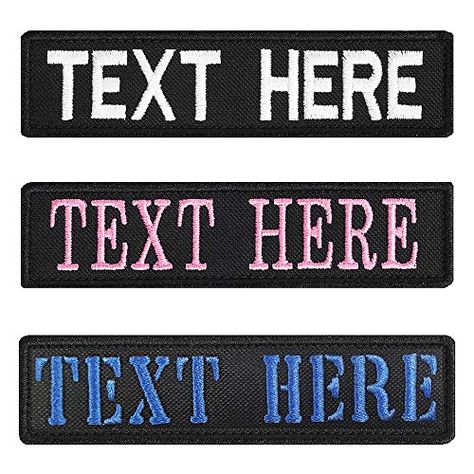 2 Pieces of The Custom Personalized Embroidered Name Patches Hook Fastener,Uniform,Work Shirt,Hat Morale Name Patch, Size is 4"X1" Uniform Work, Custom Patch, Dog Name Tags, Tactical Patches, Repair Clothes, Patches Fashion, Name Patches, Embroidered Name, Custom Patches