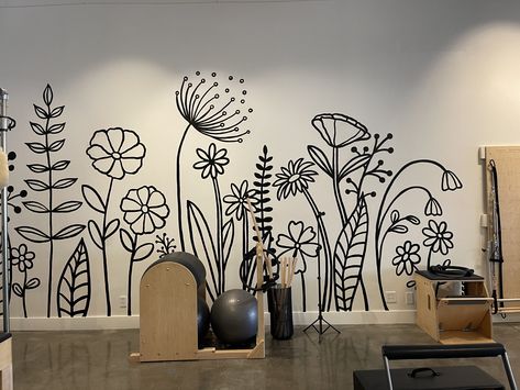 School Cafeteria Mural Ideas, Wall Painting Ideas For Cafeteria, Cafeteria Mural Ideas, Restaurant Doodle Wall Art, Doodle Art For Cafe Wall, Cafe Wall Art Murals Food, School Cafeteria, School Murals, Wall Paintings