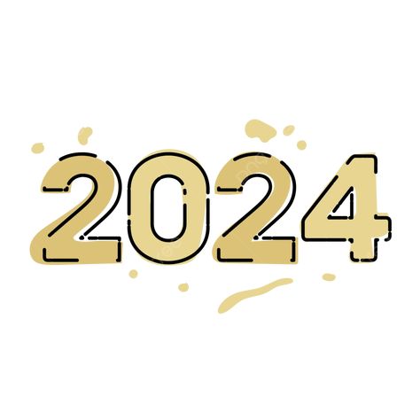 2024 Design Ideas, 2024 Number Design Aesthetic, 2024 Number Design, 2024 Year Logo, 2024 Aesthetic Logo, 2024 New Year Design, 2024 Happy New Year, 2024 New Year, Happy New Year 2024 Design