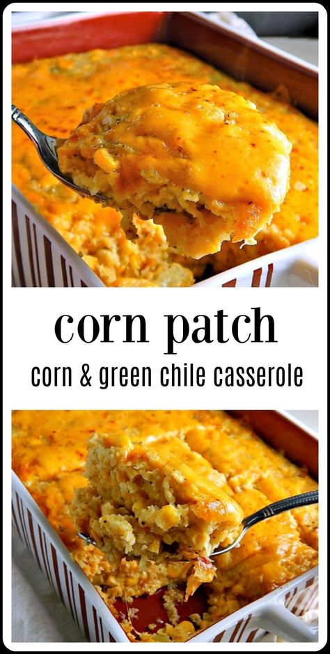 Chile Casserole, Green Chile Casserole, Corn Recipes Side Dishes, Green Chili Recipes, Corn Dishes, Corn Pudding, Bbq Side, Bbq Sides, Green Chiles