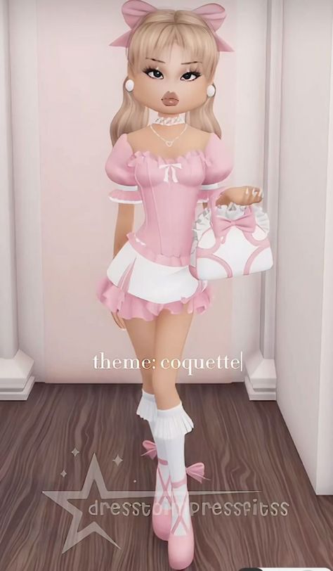 Girly Dress To Impress - Baddie outfits ideas Dress to impress Bright outfits Gaming clothes Game Dresses Girly dresses Fancy Dress Code, Bright Outfits, Famous Dress, Bright Dress, Baddie Outfits Ideas, Pink Poodle, Preppy Dresses, Theme Dress, Girly Dresses