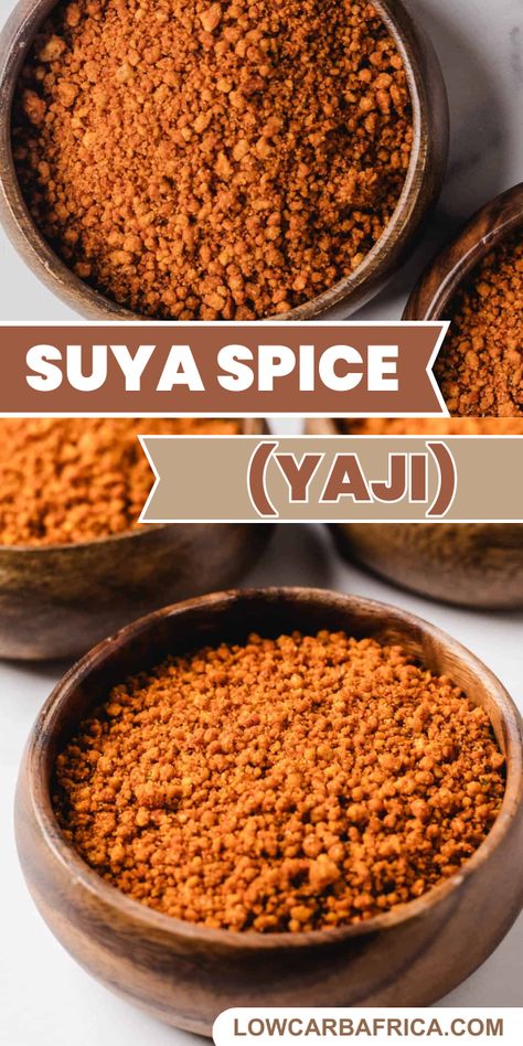 Suya Spice (Yaji) Suya Seasoning, Nigerian Suya, Suya Recipe, Nigerian Dishes, Suya Spice, Keto Condiments, Chicken Seasoning Recipes, Chili Oil Recipe, Baked Chicken Drumsticks