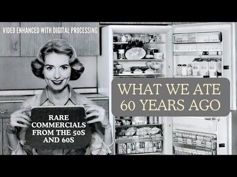 What we ate 60 years ago / Rare commercials from the 50s and 60s - YouTube 1950s Ads, School Pizza, Southern Belle Secrets, Old Commercials, Funny Commercials, Fav Food, Popular Logos, 60 Years Ago, Retro Ads