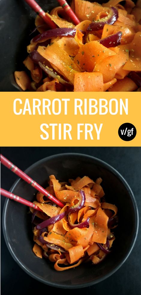 Carrot Ribbons, Spiralizer Recipes, Quick Meal, Vegan Eating, Vegan Dinners, Vegetable Dishes, Vegetarian Dishes, Chopsticks, Clean Eating Recipes