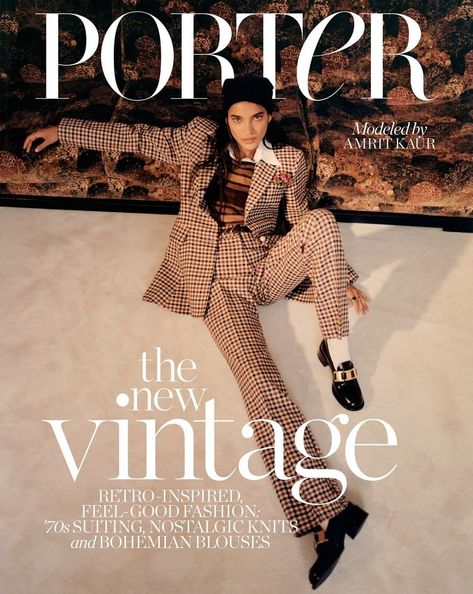 The New Vintage: Amrit by Quentin De Briey for Porter Magazine July 2020 - Fashion Editorials - Minimal. / Visual. Quentin De Briey, Doll Magazine, Visual Composition, Best Fashion Magazines, Magazine Cover Ideas, Magazine Design Cover, Fashion Communication, Fashion Magazine Layout, �잡지 레이아웃