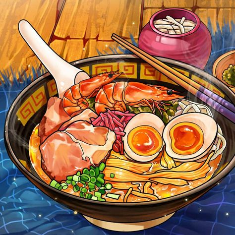 Ramen Cartoon, Noodle Doodle, Noodle Art, Japanese Food Illustration, 귀여운 음식 그림, Foodie Art, Food Sketch, Food Artwork, Food Cartoon