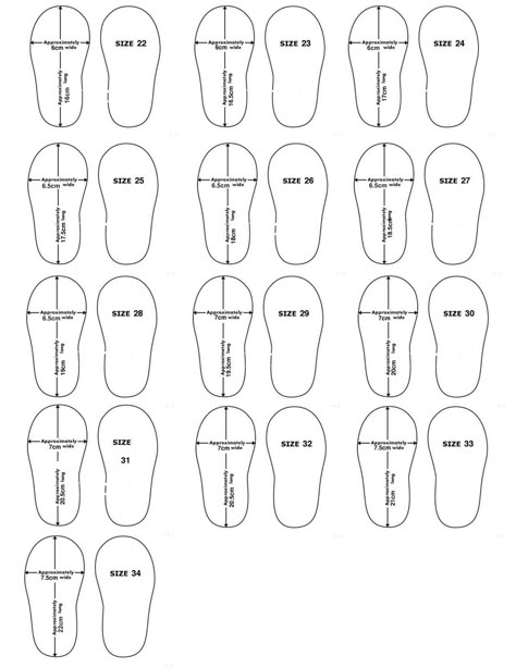 Printable Baby Shoe Size Chart | click to enlarge thumbnail) Toddler Shoe Size Chart, Perlengkapan Bayi Diy, Baby Shoe Size Chart, Felt Baby Shoes, Projek Menjahit, Baby Shoes Diy, Diy Slippers, Crochet Baby Shoes Pattern, Baby Shoes Pattern