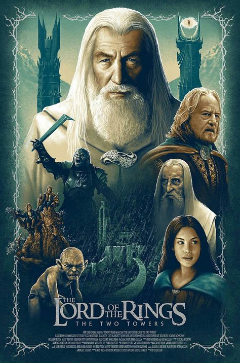 THE LORD OF THE RINGS 'THE TWO TOWERS' Lotr Movies, Hobbit Art, Beau Film, Two Towers, The Hobbit Movies, Lotr Art, Tolkien Art, The Two Towers, Fellowship Of The Ring