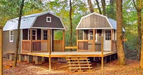 Shed Cabin, Shed Home, Shed To Tiny House, Portable Buildings, House Shed, We Shed, She Sheds, Shed Homes, Diy Shed